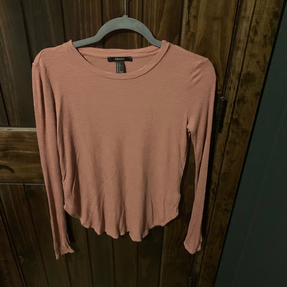 Peach long sleeve top